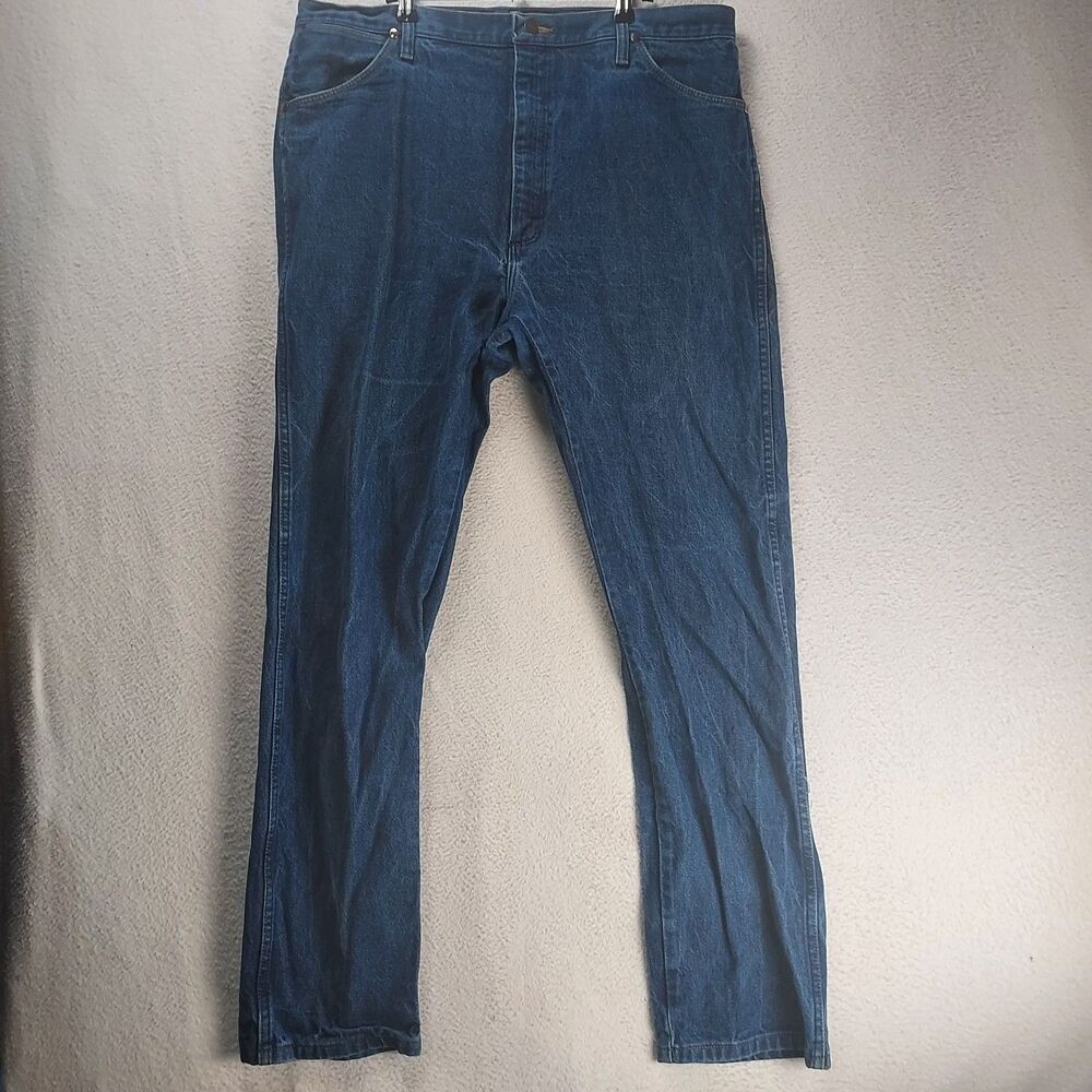 Wrangler 13MWZ Cowboy Cut Mens Jeans 40x34 Original Fit Rigid Denim Medium Wash